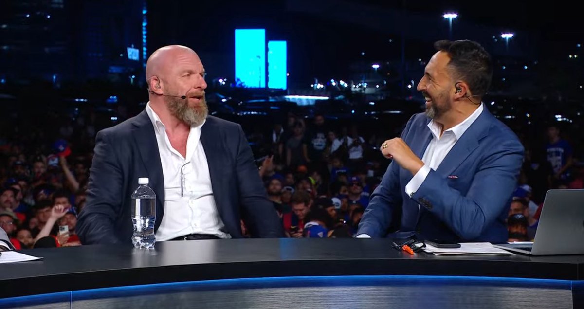 WrestleOps's tweet photo. Triple H on his “you ain’t seen nothing yet” statement for Night 2 of SummerSlam, that meant Brock Lesnar returning:

“I don’t know, did we deliver?” https://t.co/KcfylzaQEk