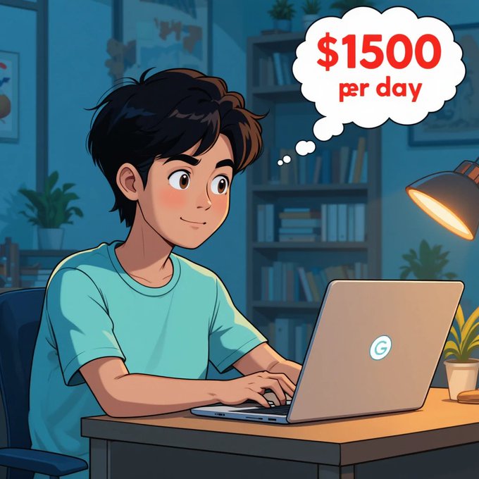 No job? 
No worries.

Google can pay you $1,500 a day.

All you need is a phone, internet, and 5 minutes a day.

I made a simple guide to help you start. ✅

Follow 
Comment “Google” 📷, 
Rt and follow so that I can dm you