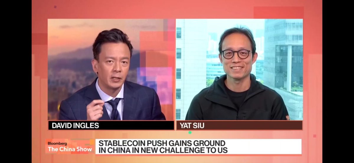 LIVE: <a href="/ysiu/">Yat Siu</a> on <a href="/BloombergTV/">Bloomberg TV</a> talking about stablecoin use cases with <a href="/DavidInglesTV/">David Ingles</a> 

An excellent start to Monday. Let's go 👏

<a href="/animocabrands/">Animoca Brands</a> <a href="/animocabrandsCN/">Animoca Brands 安拟集团</a>