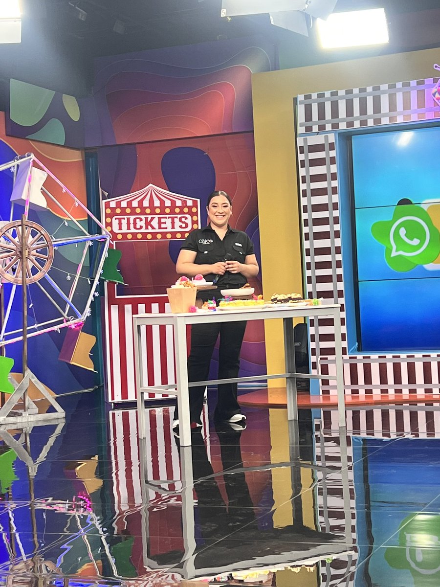 Omy chiquita , lo logramos , hoy salimos en la tele con CAJEO 🥹🎉🍭