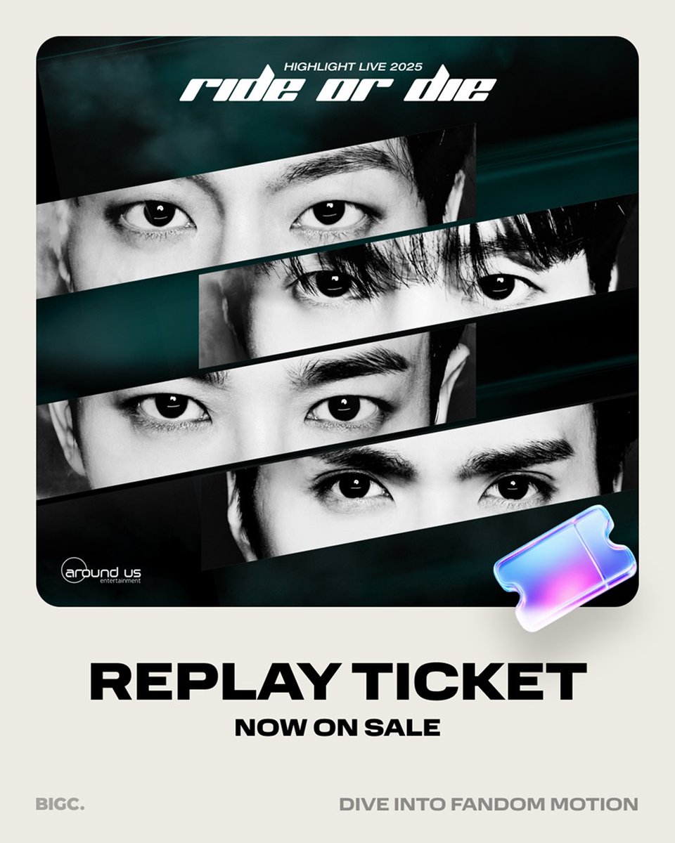 bigc_kr's tweet photo. 🏎️ HIGHLIGHT LIVE 2025 [RIDE OR DIE]
🎟️ REPLAY TICKET NOW ON SALE 🎟️

다시 시작되는 하이라이트와의 여름 축제💙💛💚💜
BIGC에서 다시보기로 함께 해요 💡🌹

🎁 하이라이트 미공개 포토카드 세트 증정!
🔗 https://t.co/Y7rRpK8fFE

#RIDE_OR_DIE
#하이라이트 #HIGHLIGHT
#비스트 #BEAST
#윤두준 #YOONDUJUN
#양요섭 #YANGYOSEOP
#이기광 #LEEGIKWANG
#손동운 #SONDONGWOON
#빅크 #BIGC