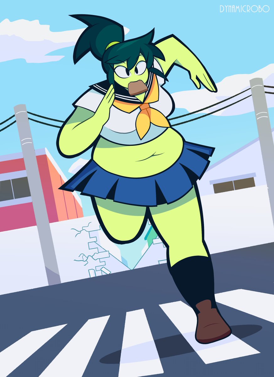 she's late for jury duty!