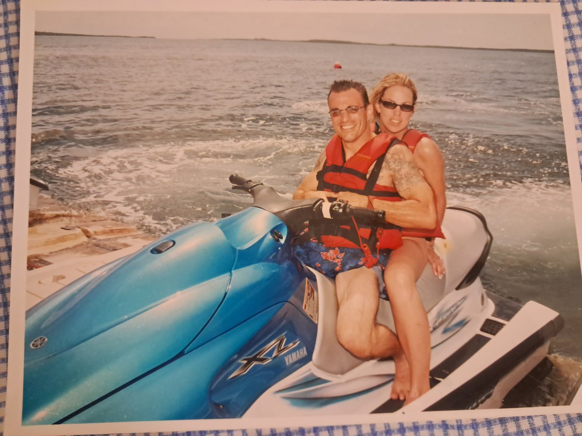 Found some pic's of the wife &amp; I. 2004, 3 yrs after we met, she was diagnosed w stage 3 throat cancer. So we went on a cruise before starting radiation treatment. Isn't she gorgeous!