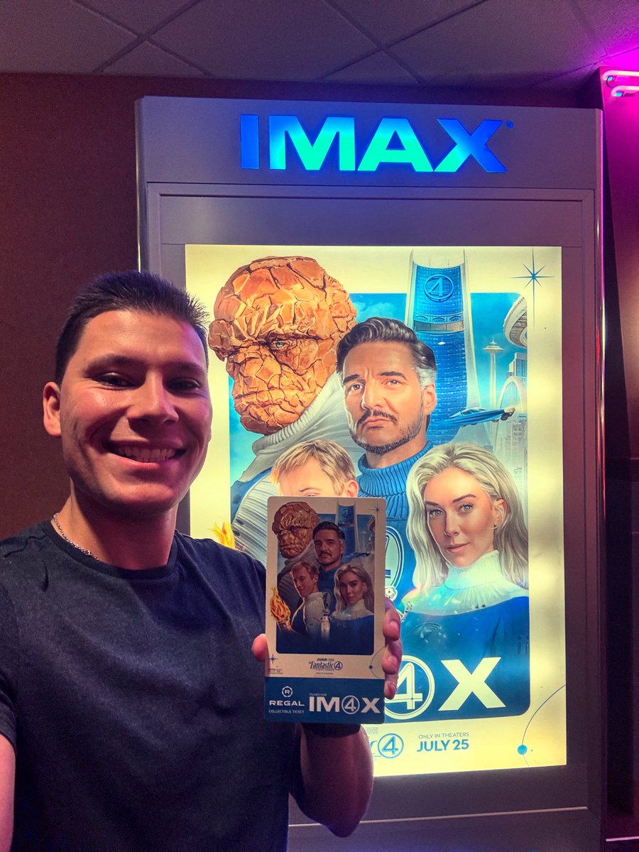 Collectible tickets became available today. Had to snag one 😎

2nd viewing of <a href="/fantasticfour/">Fantastic Four</a> and <a href="/imax/">IMAX</a> is the way to go, yet again. Galactus is just so massive in scale compared to everything surrounding him when he arrives on the screen. Again, I love the retro futuristic vibe