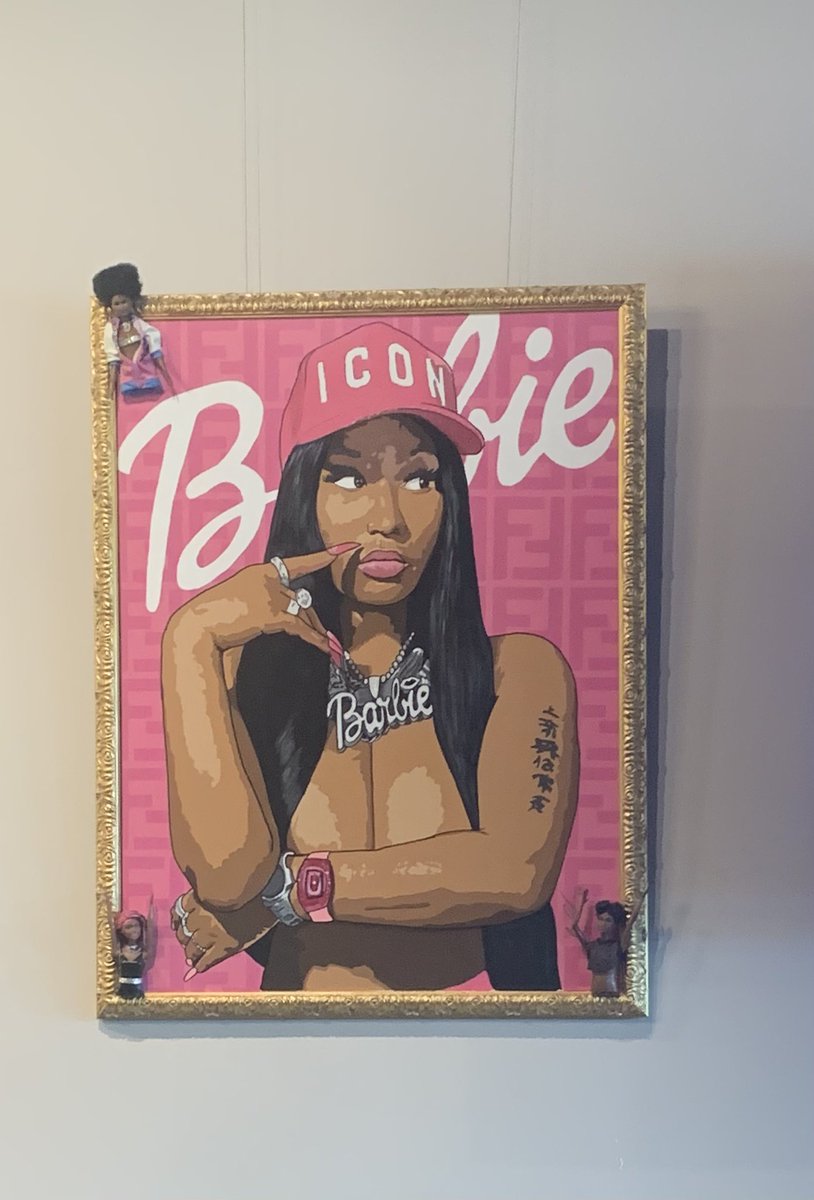CynMinaj's tweet photo. Stopped by a coffee lounge called Mix and Mingle in Maryland and spotted a beautiful portrait of the queen @NICKIMINAJ 💅🙏🦄 I was told the artist is known as “creative Bri” #nickiminaj #HeyItsNicki #barbz #Barbie #Icon https://t.co/1qWDyyOa1Q