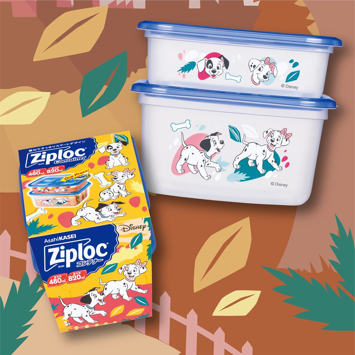 ディズニークラシック 作品のキャラクターをデザインしたジップロック