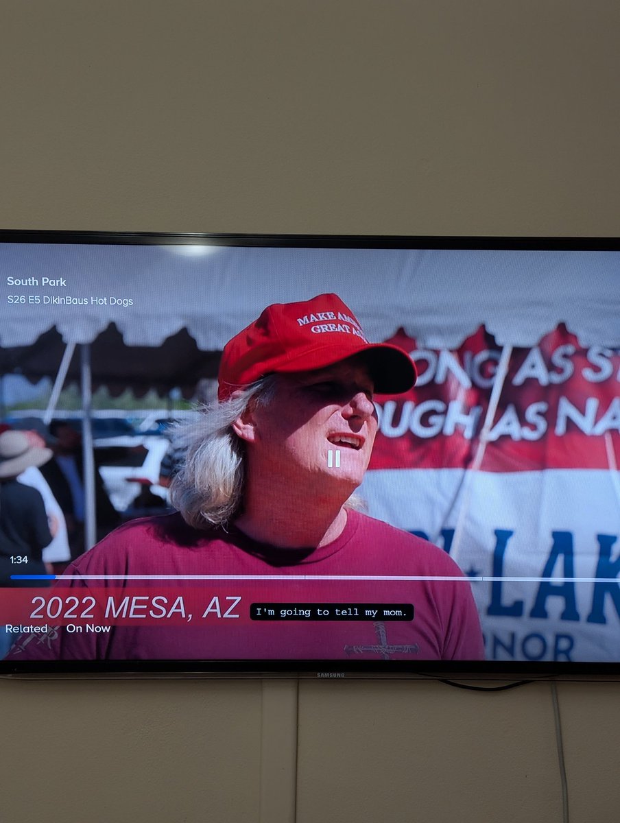 Passing_Time8's tweet image. Is anyone else having trouble watching @SouthPark because the episode plays over this image?