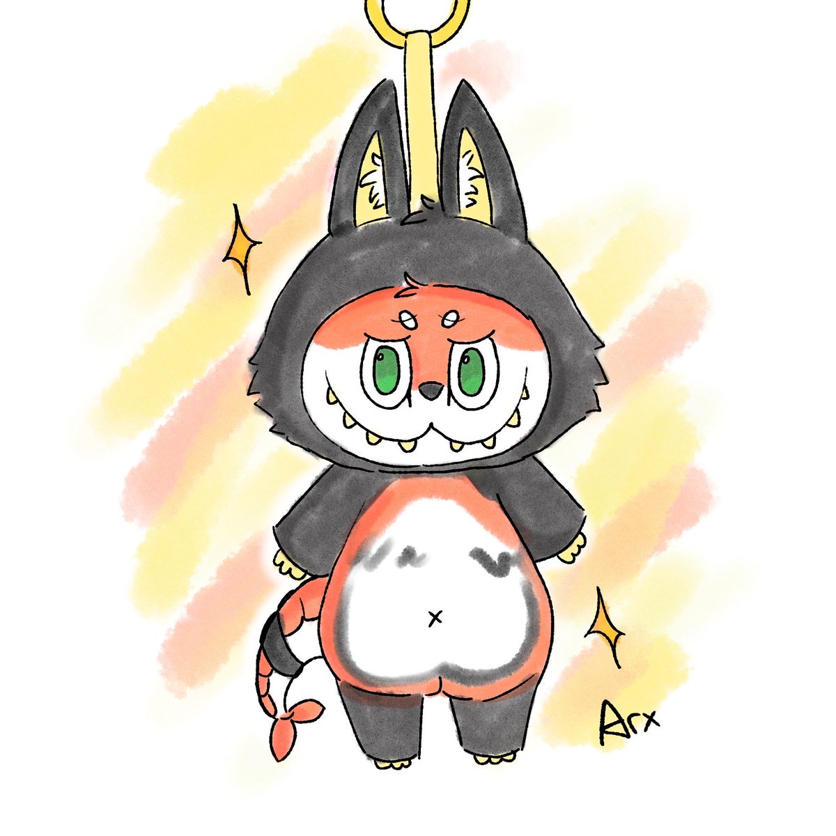 Drew my bf as labubu