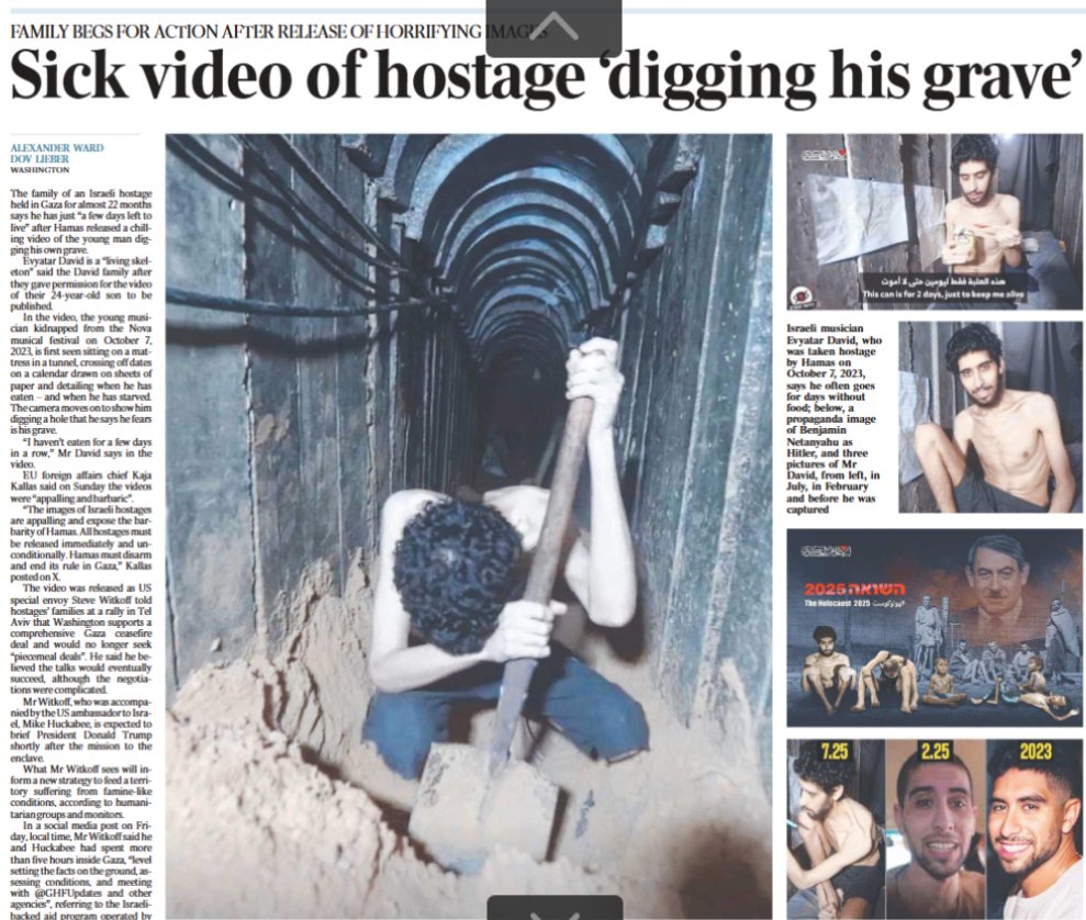 A couple of things strike me as odd in this nonetheless horrible story in The Australian of a hostage 'digging his own grave'.

First, would a grave be situated in a tunnel? Second, it's clearly loose sand he's surrounded by.

It just seems odd, that's all I'm saying.