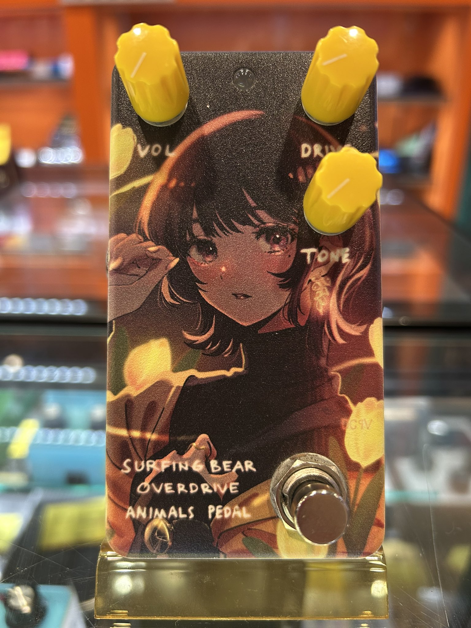 Animals Pedal Custom Illustrated 029灯恋の花 Animals Pedal Custom Illustrated 029 Surfing Bear Overdrive