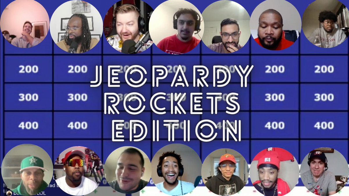 NNP (@rednationblogga) on Twitter photo Jeopardy: Houston Rockets Edition! Who won? Click Here: youtu.be/dOC6hf6NmU4
Feat: <a href="/JTGatlin/">Jackson Gatlin</a>, <a href="/RooshWilliams/">Roosh</a>, <a href="/ftank58/">Apathetic</a>, <a href="/MittyData/">Mitty 🇹🇷</a>, <a href="/PauloAlvesNBA/">Paulo Alves</a>, <a href="/willlumz/">D’andre Williams</a>, <a href="/TheRocketsWire/">The Rockets Wire</a>, <a href="/BiasedHouston/">ᵂᴵᴸᴸ</a>, <a href="/BradeauxNBA/">Bradeaux</a>, <a href="/AsadNBA/">Asad</a>, <a href="/VatorSports/">V̷a̷t̷o̷r̷</a>, <a href="/TLCSupremacy/">Isaiah</a>, <a href="/JDubbIsHim/">J. Dubb</a> & Yours Truly! Jeopardy: Houston Rockets Edition! Who won? Click Here: youtu.be/dOC6hf6NmU4
Feat: <a href="/JTGatlin/">Jackson Gatlin</a>, <a href="/RooshWilliams/">Roosh</a>, <a href="/ftank58/">Apathetic</a>, <a href="/MittyData/">Mitty 🇹🇷</a>, <a href="/PauloAlvesNBA/">Paulo Alves</a>, <a href="/willlumz/">D’andre Williams</a>, <a href="/TheRocketsWire/">The Rockets Wire</a>, <a href="/BiasedHouston/">ᵂᴵᴸᴸ</a>, <a href="/BradeauxNBA/">Bradeaux</a>, <a href="/AsadNBA/">Asad</a>, <a href="/VatorSports/">V̷a̷t̷o̷r̷</a>, <a href="/TLCSupremacy/">Isaiah</a>, <a href="/JDubbIsHim/">J. Dubb</a> & Yours Truly!