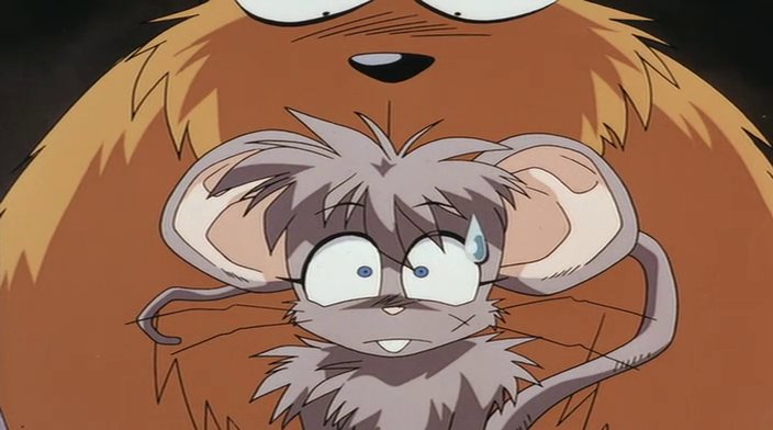 La protagonista esta rota, pero por traviesa se vuelve raton apenas usa magia xd