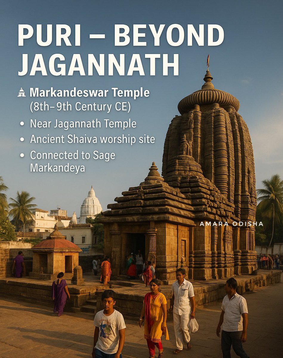 amara_odisha's tweet image. #Puri – Beyond Jagannath 🌊
🛕 Markandeswar Temple (8th–9th CE)
• Near Jagannath Temple
• Ancient Shaiva site
• Connected to Sage Markandeya
#PuriTemples #Markandeswar
#amaraodisha