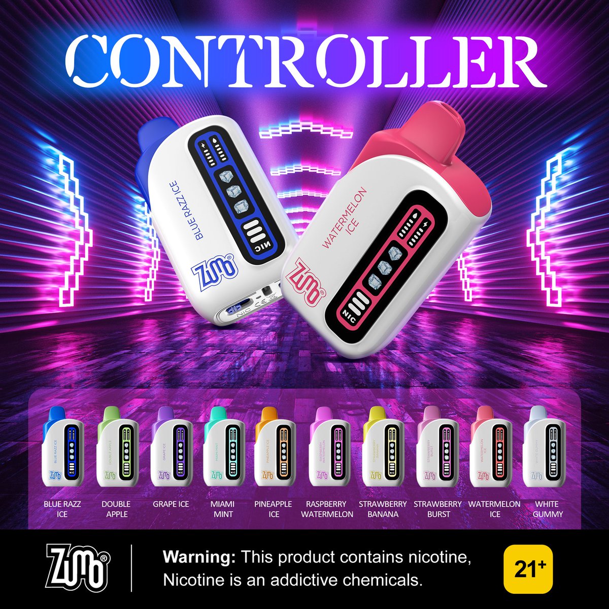 Zumo Controller – the smart vape with digital screen, adjustable nicotine &amp; ice levels, 40K puffs, and dual mesh coil. 10 flavor Optional. 🚀

⚠️Must be 21+           
#zumovape #VapeCommunity #vape #vaping #Smartvape #vapeshop #vapes #vapefam #relax #ice #vapelover #vape放出