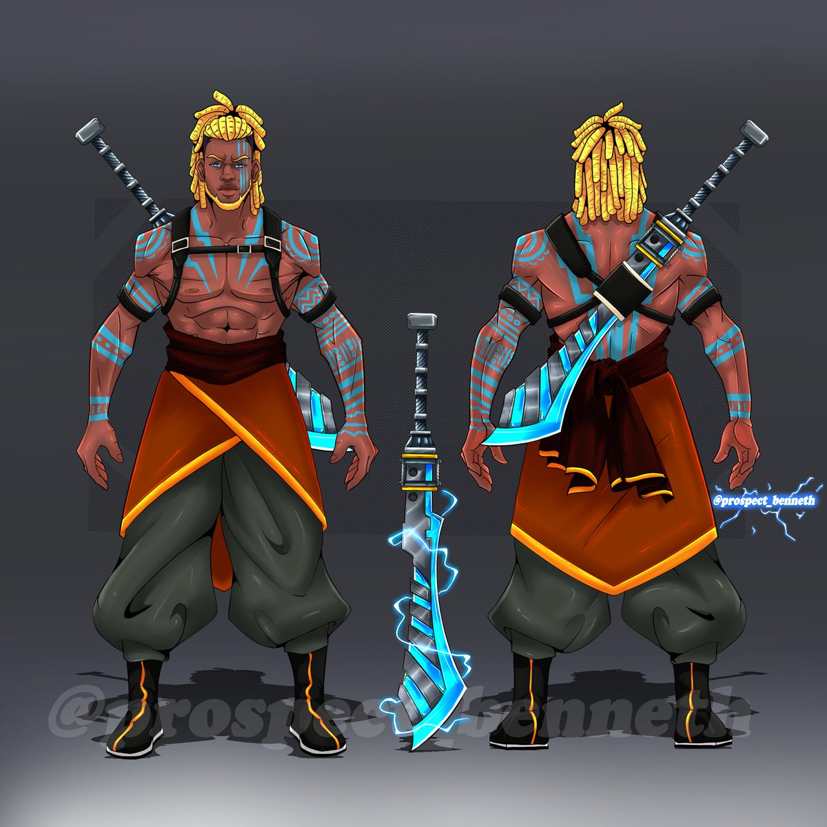 BennethProspec1's tweet image. Meet my new character! I'm experimenting with character design for my book. Love his design, but need a name... He's set in a vibrant African home with a lightning twist. Let me know in the comments: What name would you give him? What role should he play? Your feedback