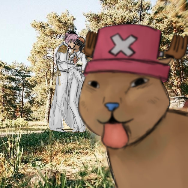 Rata_arrt's tweet photo. Day 6: Wedding
Chopper photobombing them
#HonestSunsWeek2025 #kobylu #lukoby https://t.co/rCbOw6JsWE