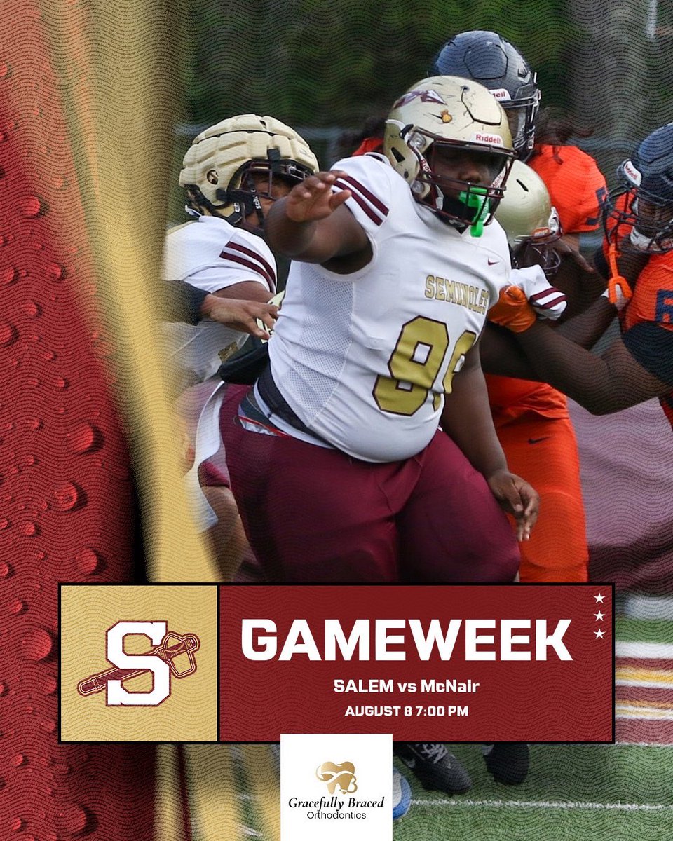 The Official Salem Athletic Seminoles (@salemhsathletic) on Twitter photo π Game week is here, Seminole fans! Join us this Friday as our Seminoles varsity football team hosts McNair High School for a preseason scrimmage at 7 PM. Don't miss outβget your tickets now at gofan.com! ποΈ #GoNoles #SeminoleFootball #bethatNole <a href="/SHS_Seminoles/">Salem High School</a> π Game week is here, Seminole fans! Join us this Friday as our Seminoles varsity football team hosts McNair High School for a preseason scrimmage at 7 PM. Don't miss outβget your tickets now at gofan.com! ποΈ #GoNoles #SeminoleFootball #bethatNole <a href="/SHS_Seminoles/">Salem High School</a>
