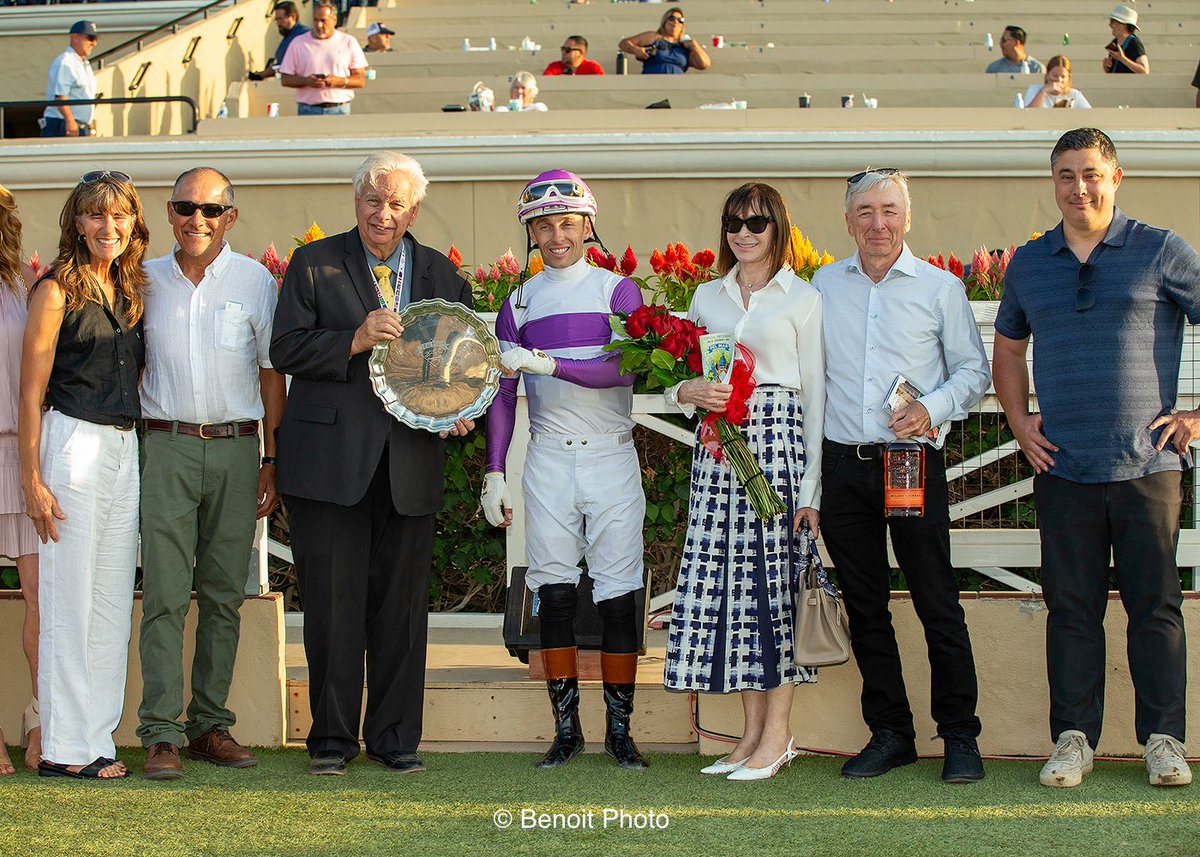 Reddam Racing’s Jasmina and jockey Kyle Frey, outside, win the $100,000 California Thoroughbred Breeders Association Stakes Sunday, August 3, 2025 at Del Mar Thoroughbred Club, Del Mar, CA.

View all our photos at benoitphoto.com/store/ 

© BENOIT PHOTO