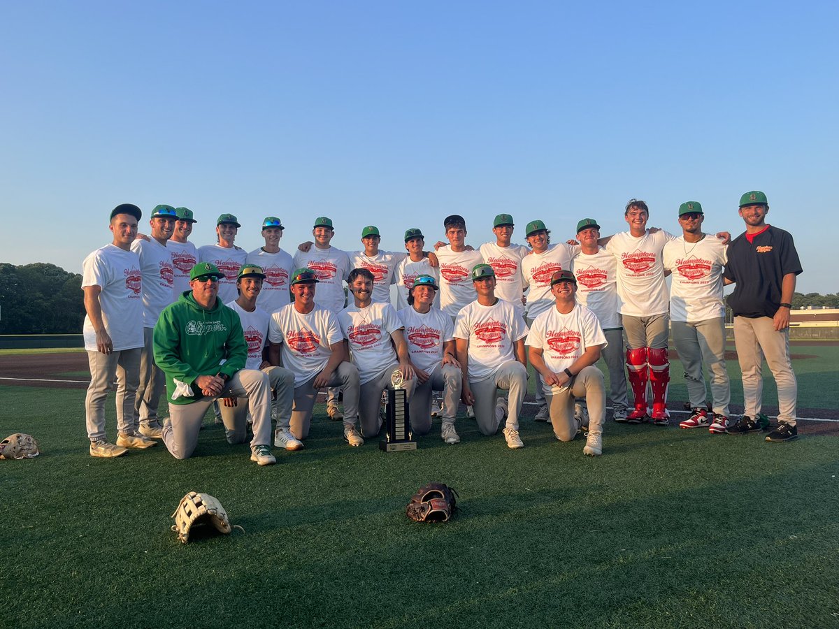 Thank you <a href="/HamptonsLeague/">Hamptons Collegiate Baseball League</a> for a great summer! Finished my regular season batting .300 on the head and post season hitting above .350 tallying the year to a .310 batting average. We went perfect in the playoffs to win the MLB sponsored HCBL championship!