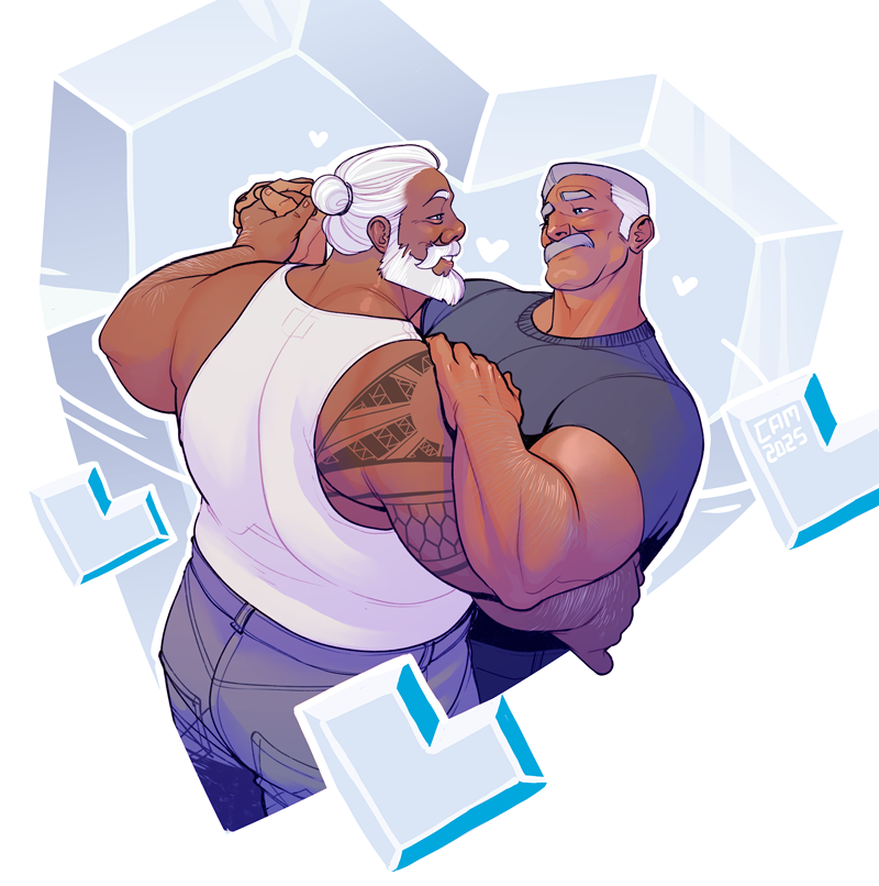 Hearts as Strong as Iron. Or, Bernie and Ron. revenge for <a href="/noodelyart/">noodely</a> ! #ArtFight #ArtFight2025