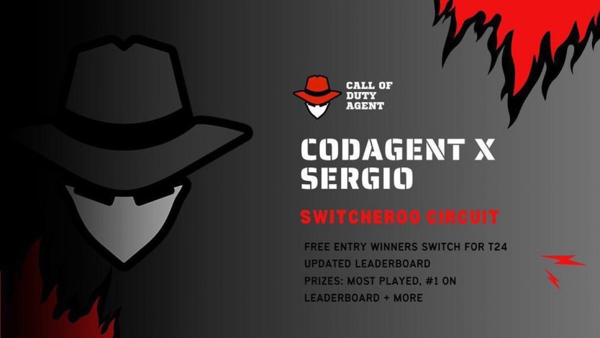 CODAgent (@callofdutyagent) on Twitter photo Schedule this week
- Monday: 3v3 SND SWITCH
- Tuesday: 4v4 SND DUO SWITCH
- Weds: 3v3 SND SWITCH
- Friday: 3v3 4v4 SND SWITCH
Final tourneys of the <a href="/imsergioluckett/">Sergio Luckett</a> x CODAgent circuit before the finals tournament on Saturday
T24 players get free entry, will be $1000+! Schedule this week
- Monday: 3v3 SND SWITCH
- Tuesday: 4v4 SND DUO SWITCH
- Weds: 3v3 SND SWITCH
- Friday: 3v3 4v4 SND SWITCH
Final tourneys of the <a href="/imsergioluckett/">Sergio Luckett</a> x CODAgent circuit before the finals tournament on Saturday
T24 players get free entry, will be $1000+!