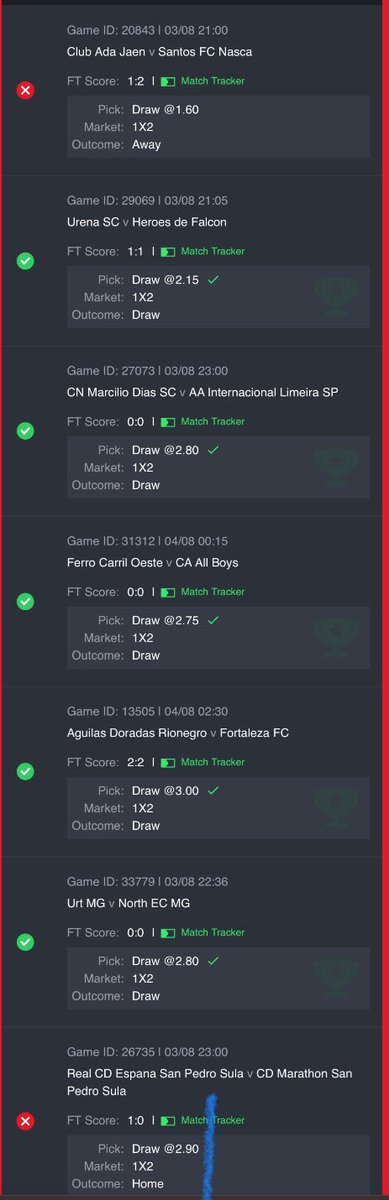 5/7 ✅✅✅✅✅😞😞