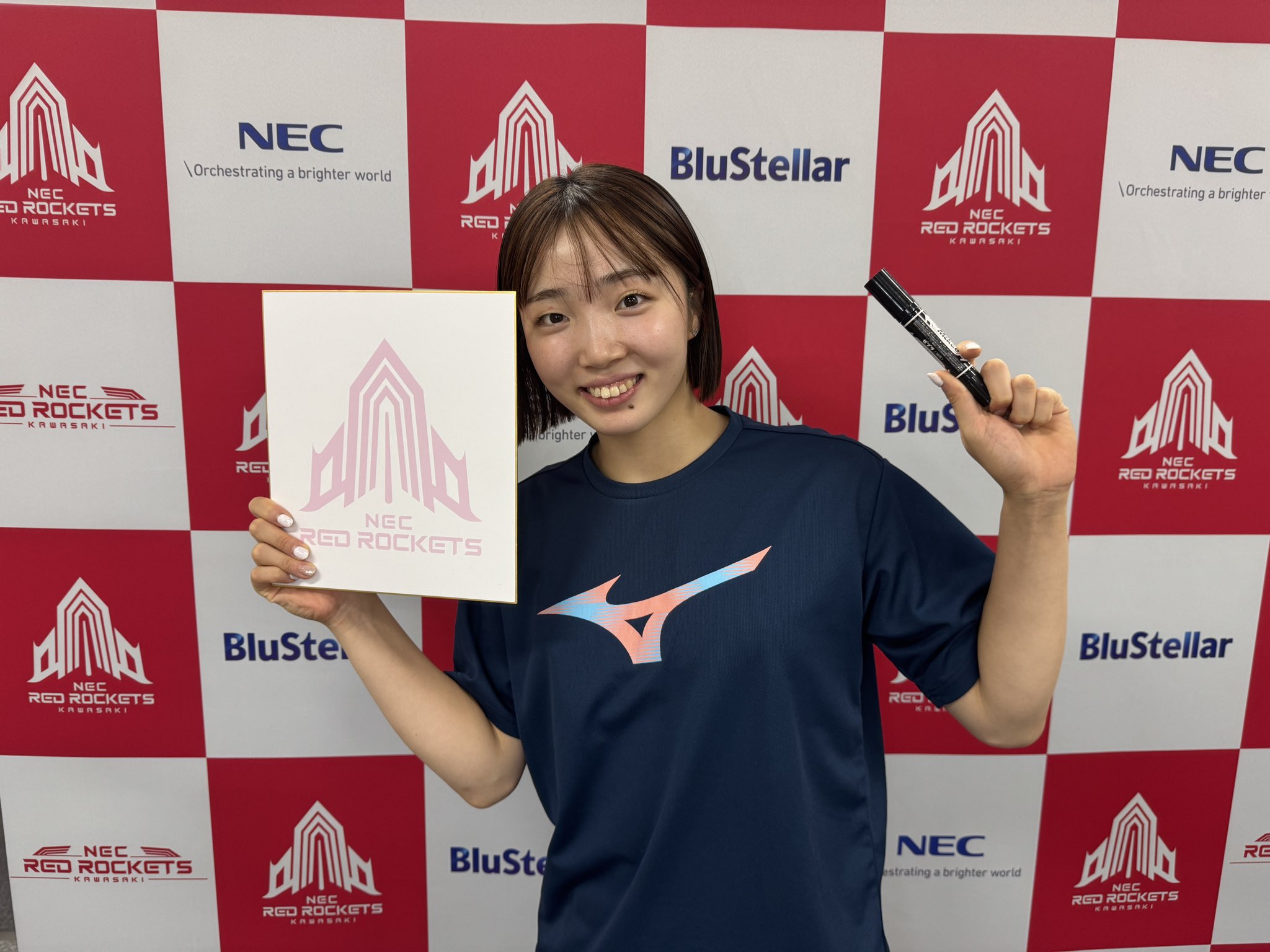 NECレッドロケッツ直筆サイン入りTシャツ NECレッドロケッツ川崎