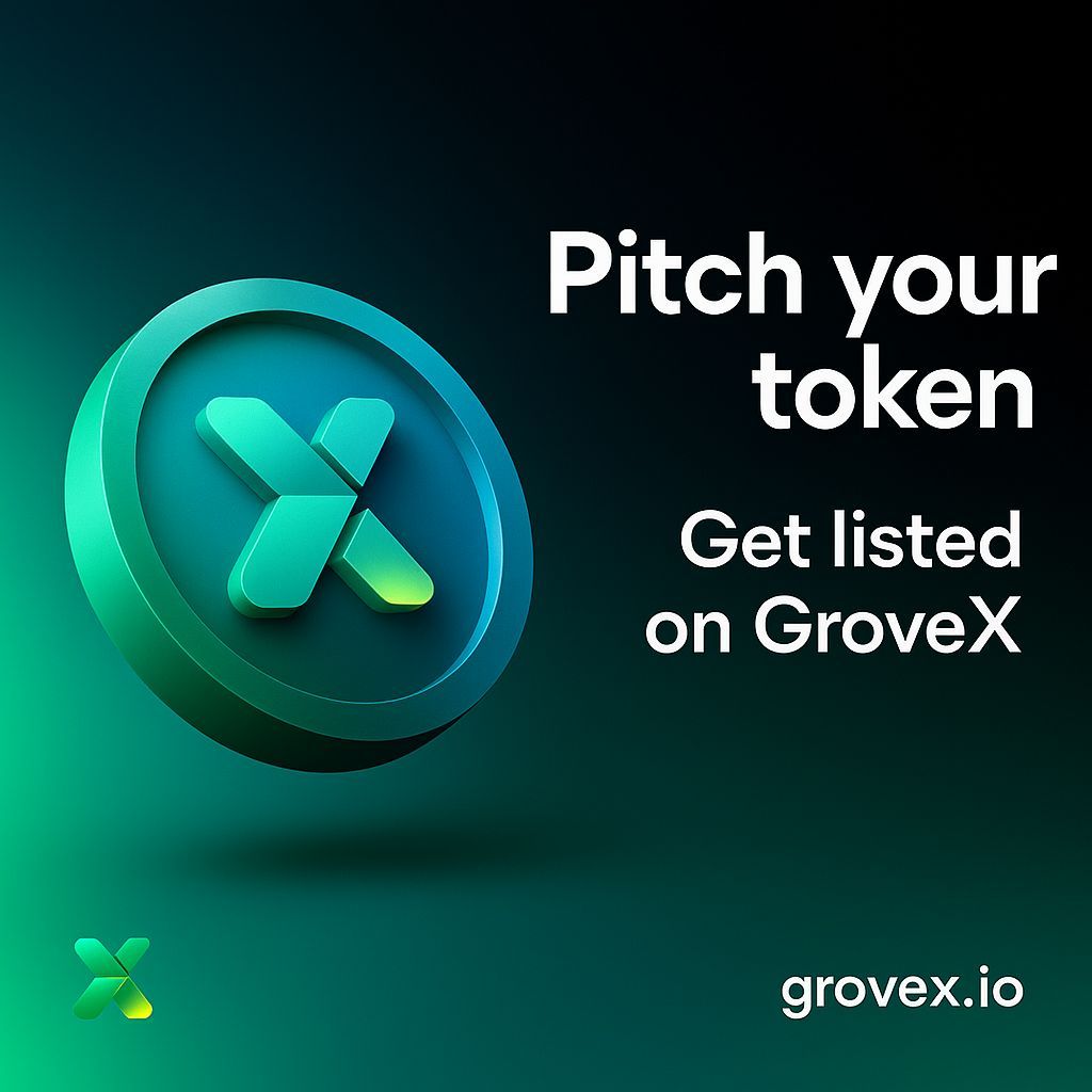 GroveXchange's tweet image. Looking to trade with top liquidity and real exposure?
Pitch your token and get listed on GroveX.
#ProjectListing #CryptoProjects