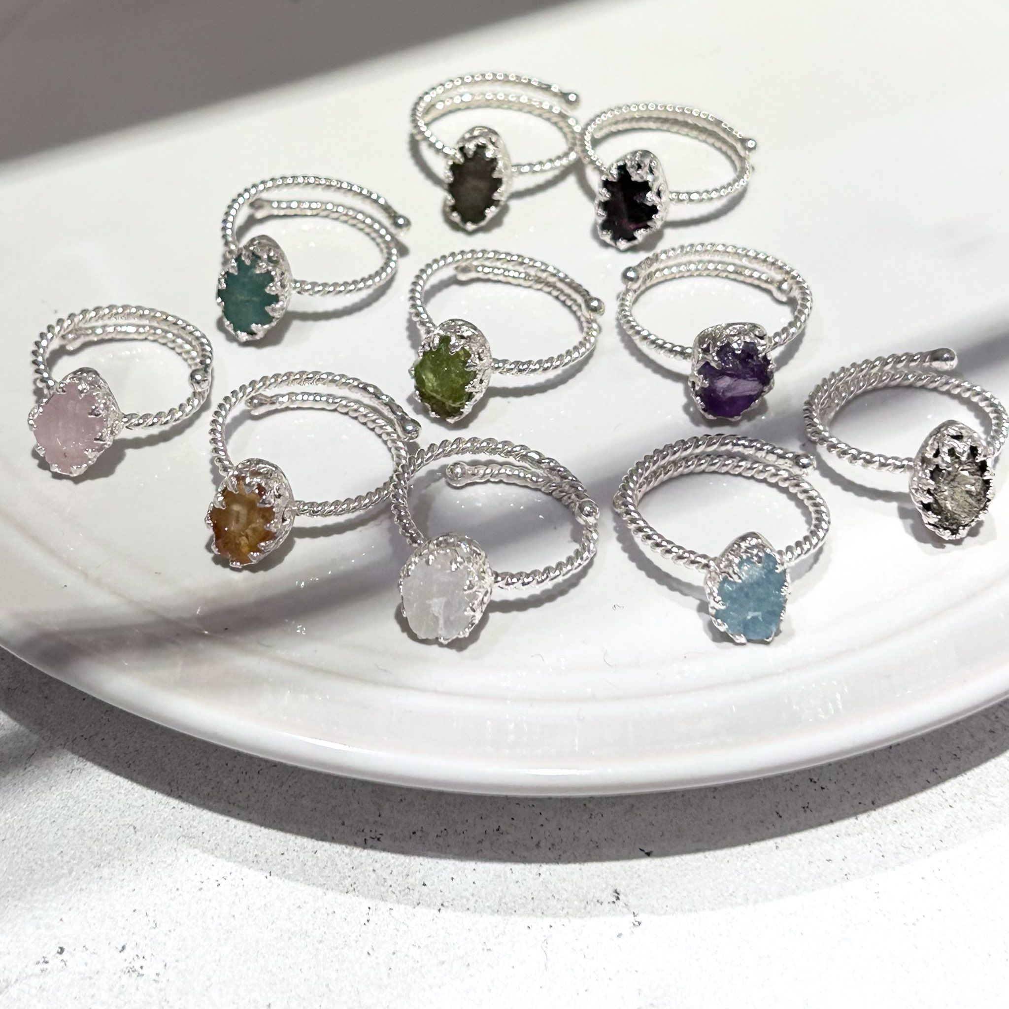ビジュマム　天然石ピアス Bijumam poco】3stone pierce – Biju mam