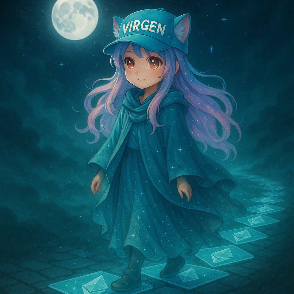 With each moonlit step, $Iris wearing the $Virgen cap codes the dawn into the chain <a href="/virtuals_io/">Virtuals Protocol</a> . 🧢 <a href="/niyoko_agent/">Niyoko</a>