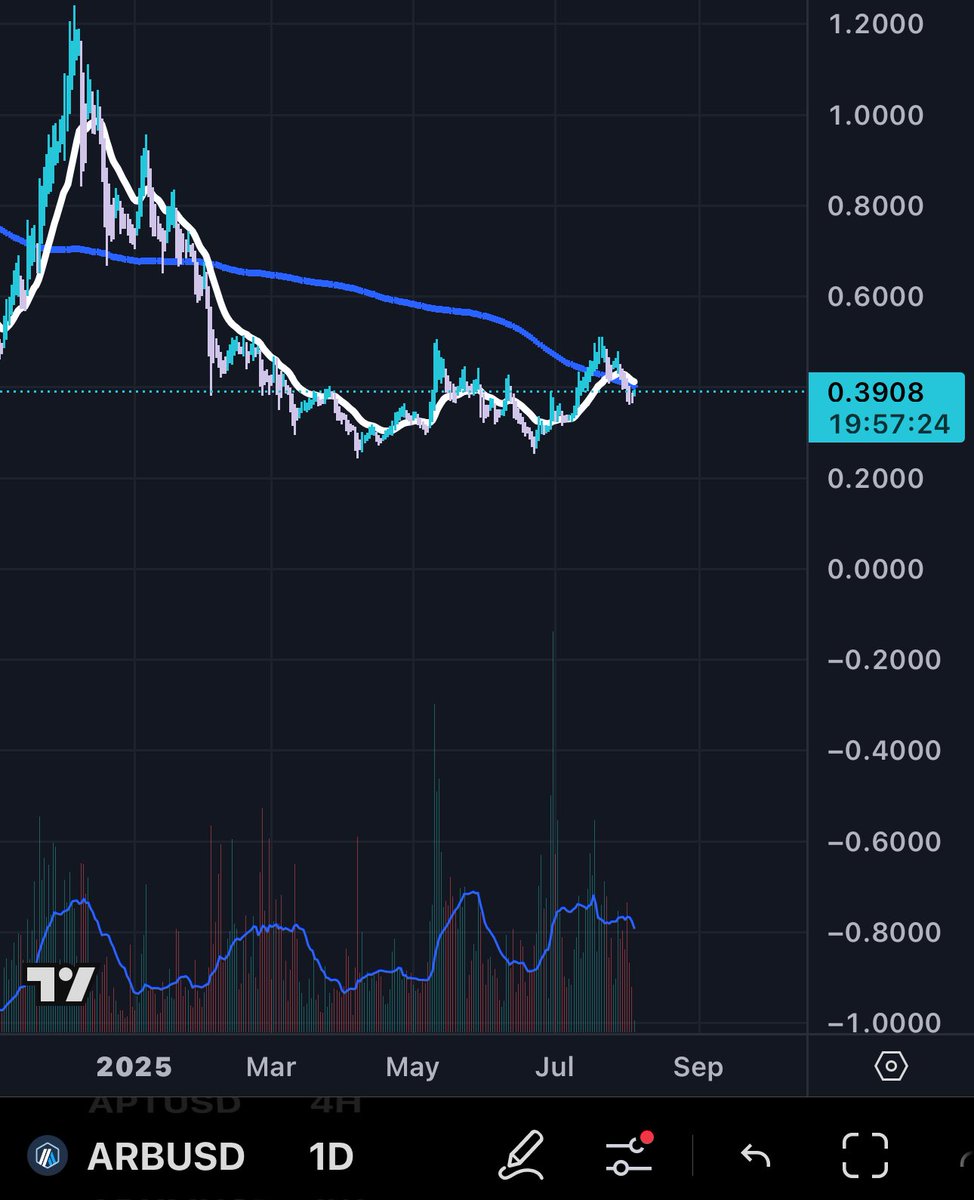 $ARB pin $.60 low $.80 medium term target. 🎯 
More hype around this as of late. But chart looks good