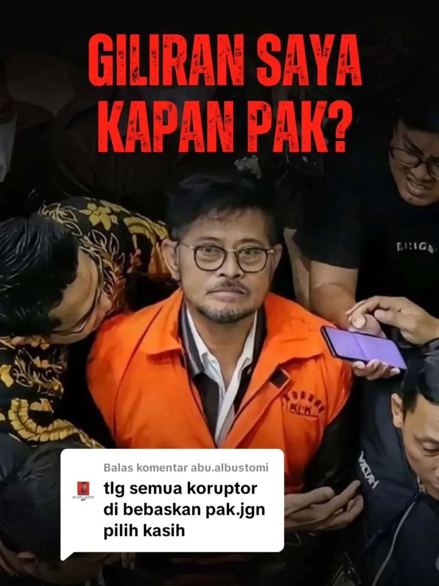 Ehh jenderal kardus .
Kotor dan jijjk cara anda berpolitik .
Beri amnesty d abolisi dengan alasan persatuan.
Kenapa harus TEBANG PILIH..
Ini johny Plate
Ex sekjen partai Nasdem 
Menunggu amnesty anda .
Bener bener  😂