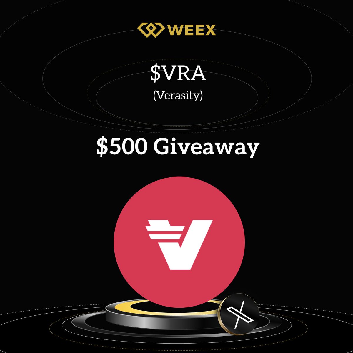 WEEX (@weex_official) on Twitter photo 🔥 $500 UP FOR GRABS! Can $VRA <a href="/verasitytech/">Verasity (2025 ⏩)</a> dominate the charts? 🔥
Mission steps:
1️⃣ Follow <a href="/WEEX_Official/">WEEX</a> + <a href="/verasitytech/">Verasity (2025 ⏩)</a>
2️⃣ RT + Name 2 Web3 enthusiasts 🌐
3️⃣ Comment WEEX UID + 🚀 emoji
🎯 Most creative shillers get bonus entries!
🔗 Register: bit.ly/3EIrEiq
#VRA 🔥 $500 UP FOR GRABS! Can $VRA <a href="/verasitytech/">Verasity (2025 ⏩)</a> dominate the charts? 🔥
Mission steps:
1️⃣ Follow <a href="/WEEX_Official/">WEEX</a> + <a href="/verasitytech/">Verasity (2025 ⏩)</a>
2️⃣ RT + Name 2 Web3 enthusiasts 🌐
3️⃣ Comment WEEX UID + 🚀 emoji
🎯 Most creative shillers get bonus entries!
🔗 Register: bit.ly/3EIrEiq
#VRA
