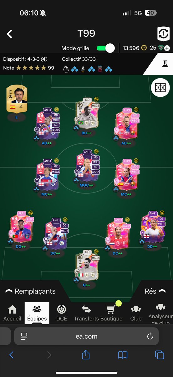 shanksfut's tweet photo. @Vitality_RocKy @DredreamF @mohlekingFUT on a enfin la team à 99 ici 😉 https://t.co/y04RxKUj2z