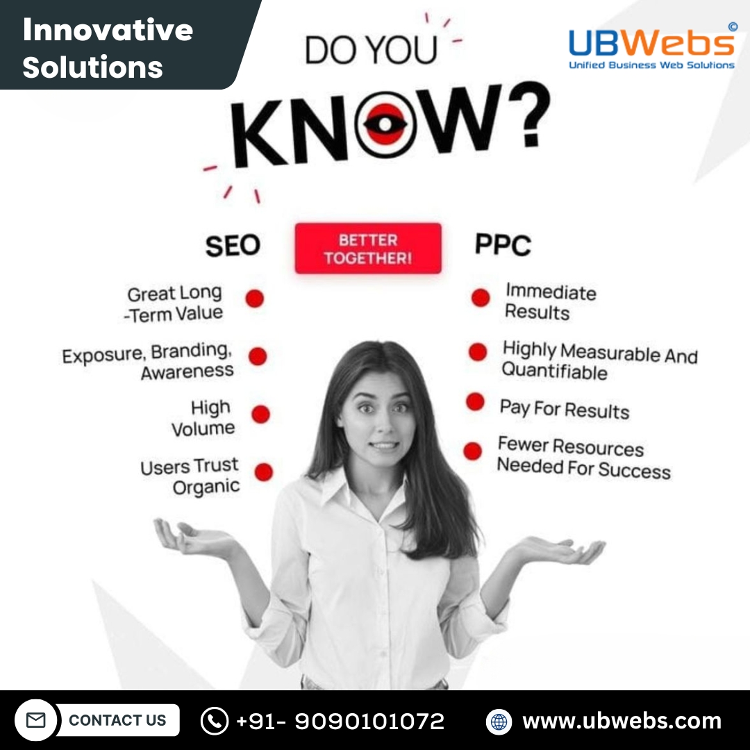 SolutionsUbweb's tweet image. 🚀 SEO or PPC? Why not both!
Combine long-term growth with instant results and scale smarter.
Let UBWebs drive your digital success. 🔥

👉 ubwebs.com | 📞 +91-9090101072

#SEOvsPPC #DigitalMarketing #MarketingTips #PerformanceMarketing #OnlineGrowth #LeadGeneration