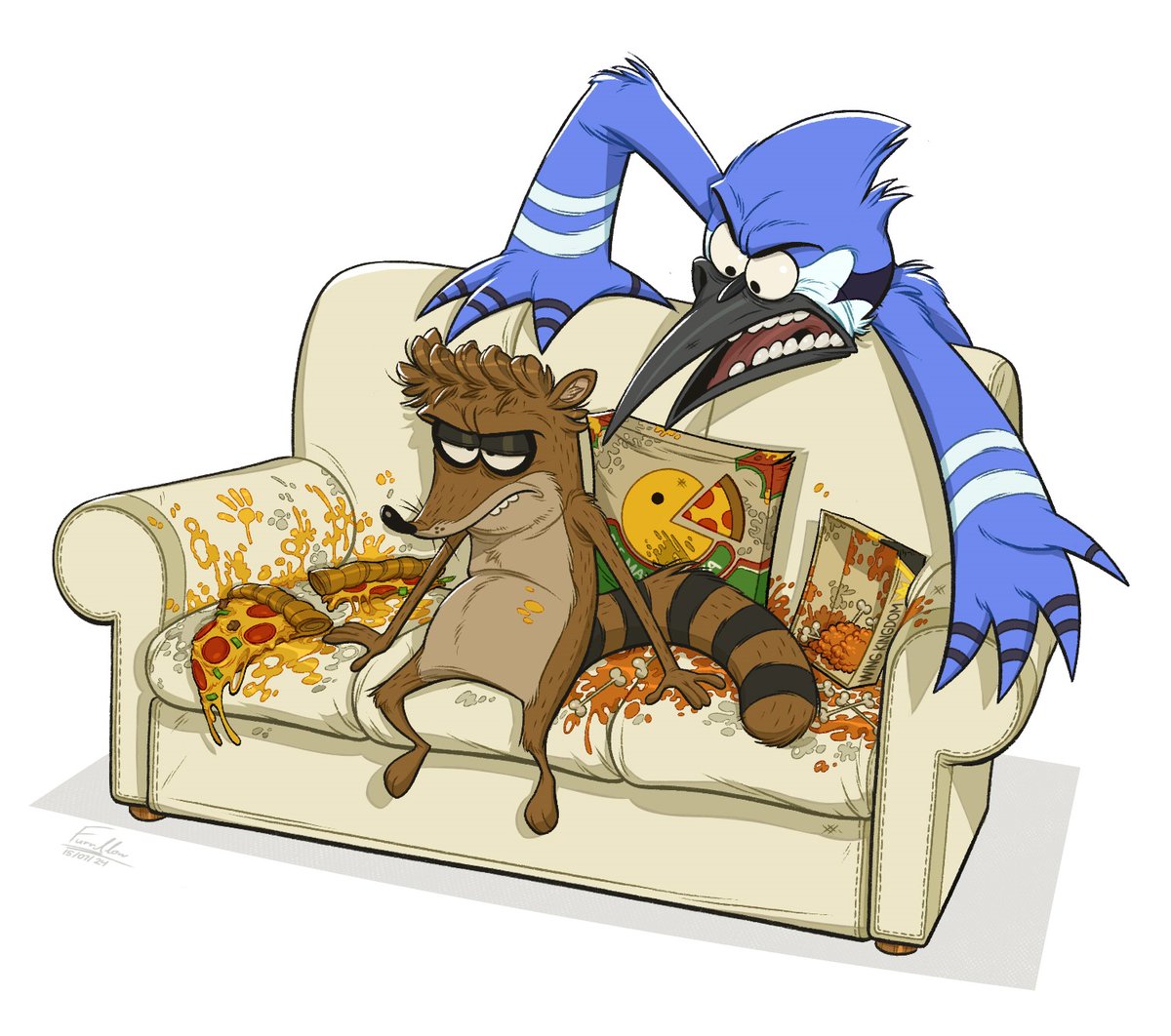 furrllow's tweet photo. Rigby being a mess (Repost)

#RegularShow https://t.co/rkTgF536T3