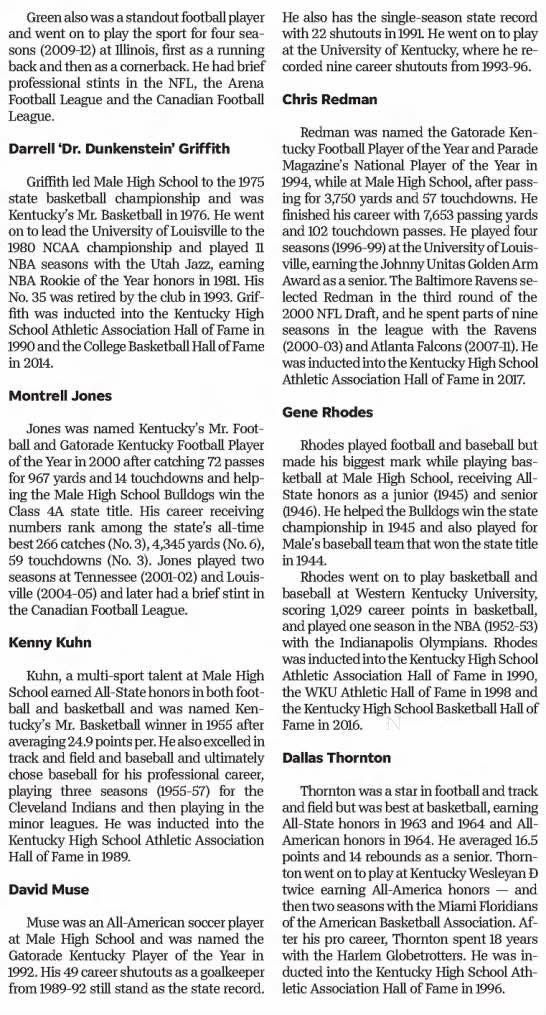 Corey Price (@coreyp08) on Twitter photo This day in <a href="/WeAreMaleHigh/">Louisville Male High School</a> history:
In the August 4th, 2019 edition of the <a href="/courierjournal/">Courier Journal</a>, the paper releases their list of the 15 greatest athletes to ever attend Male High School This day in <a href="/WeAreMaleHigh/">Louisville Male High School</a> history:
In the August 4th, 2019 edition of the <a href="/courierjournal/">Courier Journal</a>, the paper releases their list of the 15 greatest athletes to ever attend Male High School