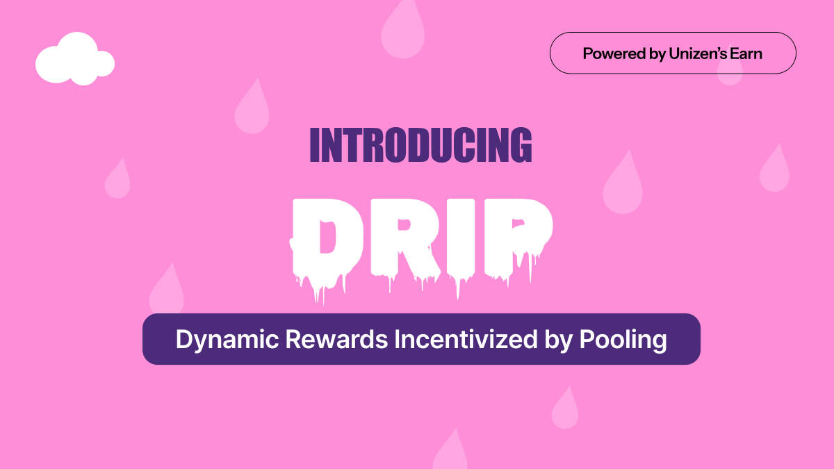💧 Introducing DRIP - Dynamic Rewards Incentivized by Pooling

A new reward mechanism on Unizen Earn that lets your $ZCX APR scale with TVL.
→ More total value = More rewards for everyone.

Live now for the CAKE-LP pool. Let’s break it down 🧵