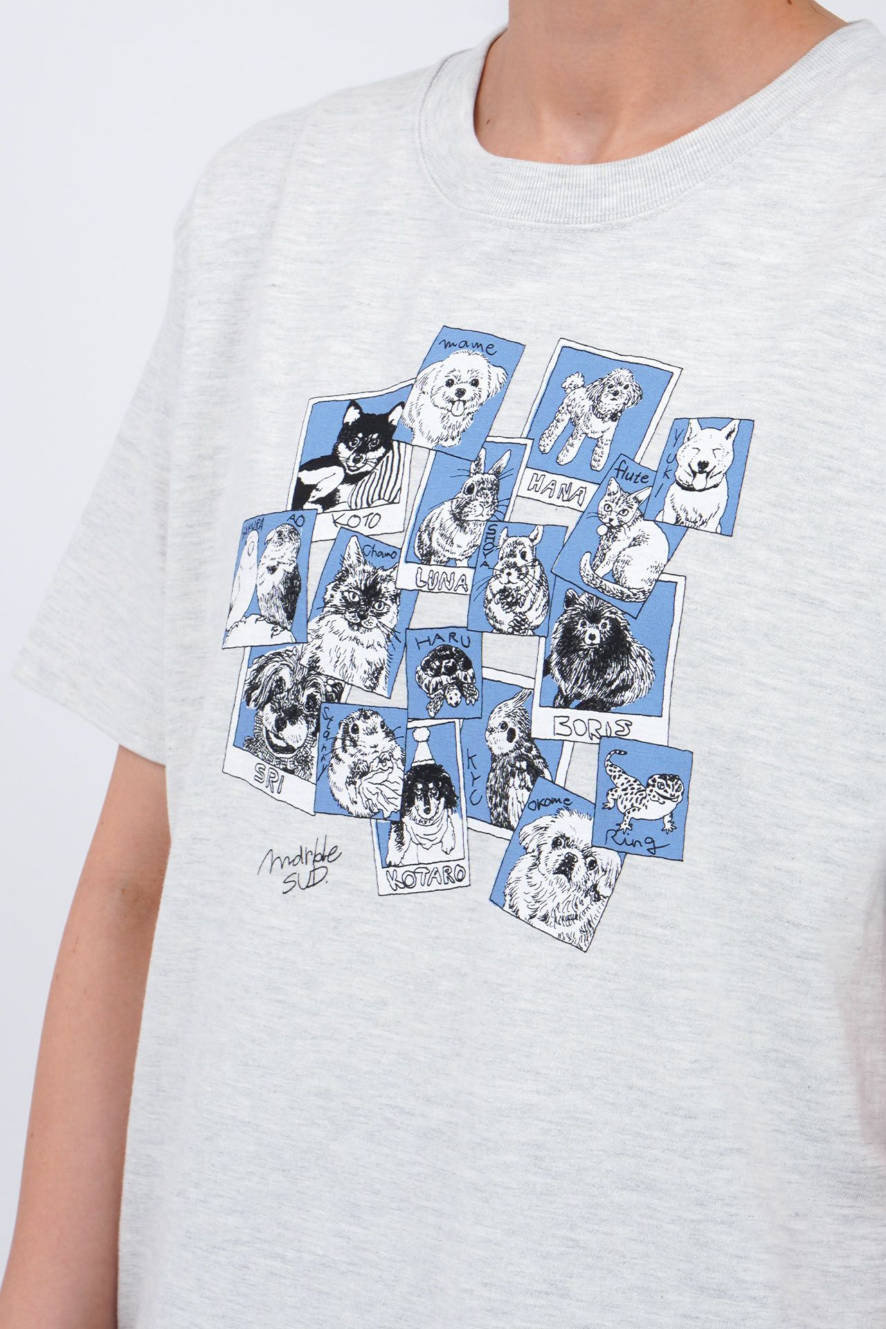 Tシャツ　Marble セール】Marble pattern oversize s/s t-shirt / マーブル