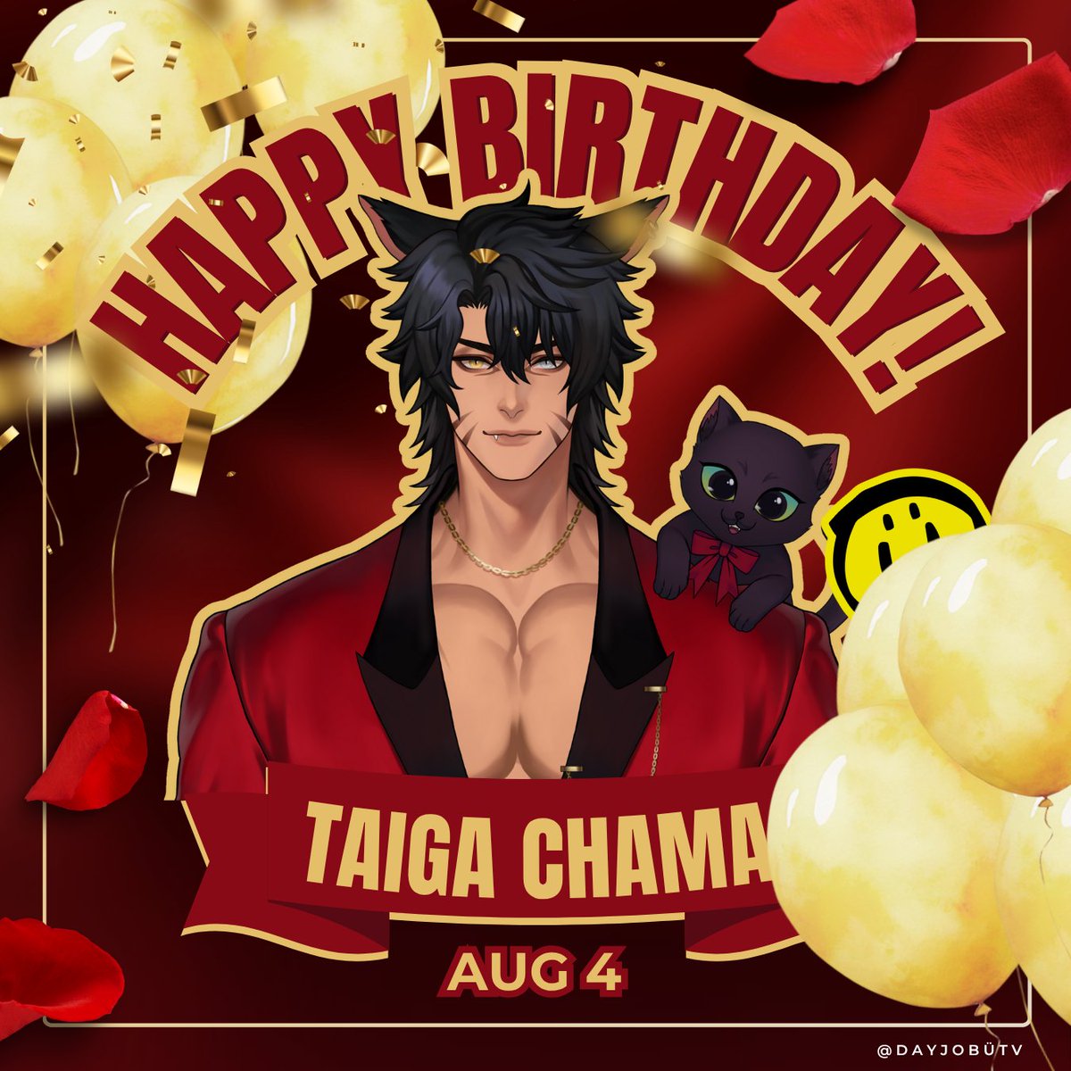 Happy Birthday to our Kitty Bartender <a href="/Taiga_Chama/">Taiga Chama 🐈‍⬛🍷INVICTA</a>!

The bar is open for one heck of a party!

#CelebratingWithÜ💛🐈‍⬛🍷