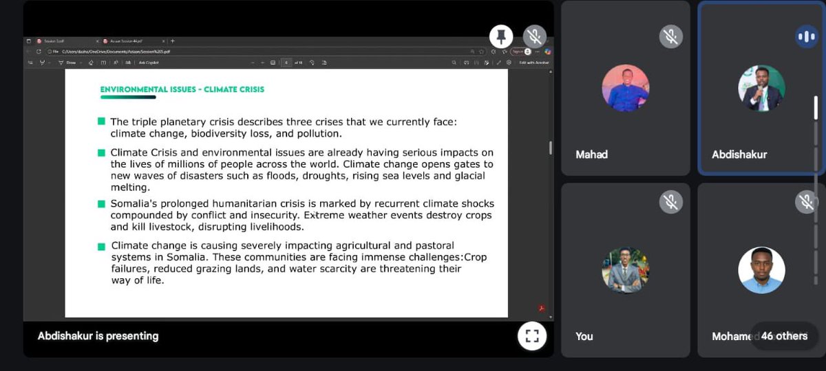 ClimateGenMove's tweet image. We’ve successfully concluded transformative Climate Storytelling Bootcamp, empowering 100 Somali youth with cutting-edge tools to reshape climate narratives, this intensive training equipped young climate leaders to become storytellers amplifying climate literacy across Somalia.