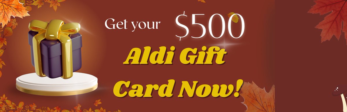 j_doris59131's tweet photo. Great offer!! https://t.co/moRUW4msOI
🎁 Grab Your $500 ALDI Gift Card – Totally Free! 🛒 ⛽💳 To get this offer please click below link: https://t.co/moRUW4msOI

#AldiGiftCard
#500DollarGiftCard
#FreeAldiCard
#AldiShopping
#AldiDeals
#AldiSavings
#WinGiftCard https://t.co/Wci4Ql8hBe