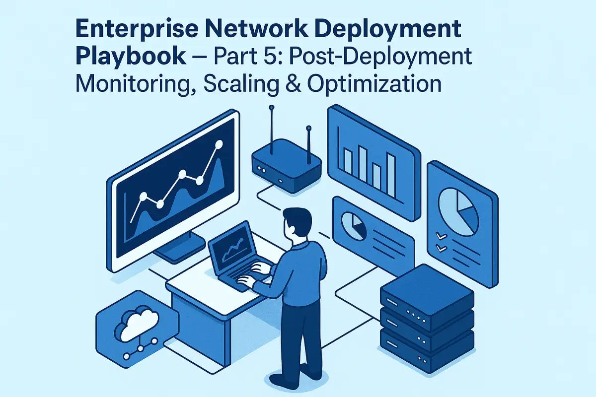 foxdootech's tweet image. Network’s live—now what? 🚀
Part 5 of my Enterprise Network Deployment Playbook dives into post-deployment monitoring, scaling &amp;amp; optimization. Keep your infra humming. 👇
🔗 foxdootech.com/enterprise-net…
#Networking #FoxDooTech