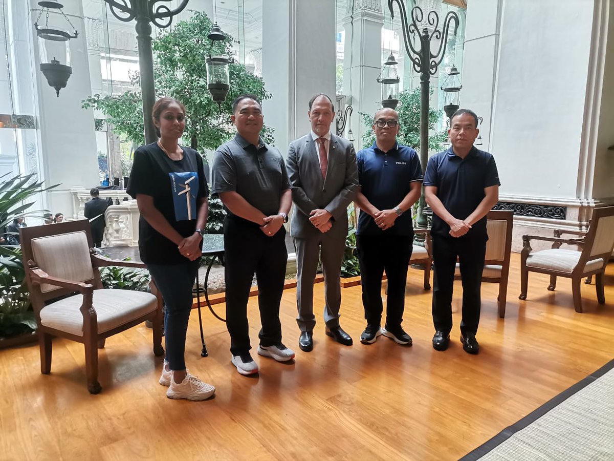 On 30 July 2025 in Bangkok, Thailand, the ASEANAPOL Secretariat, led by ED Pol Col David Martinez Vinluan, along with DPS  Pol Snr Supt Huntal Tambunan, DPP Pol Snr Lt Col Nguyen Huu Ngoc, and Secretariat staff, held a bilateral meeting with Mr. Erich Meier Junior, ICRC.