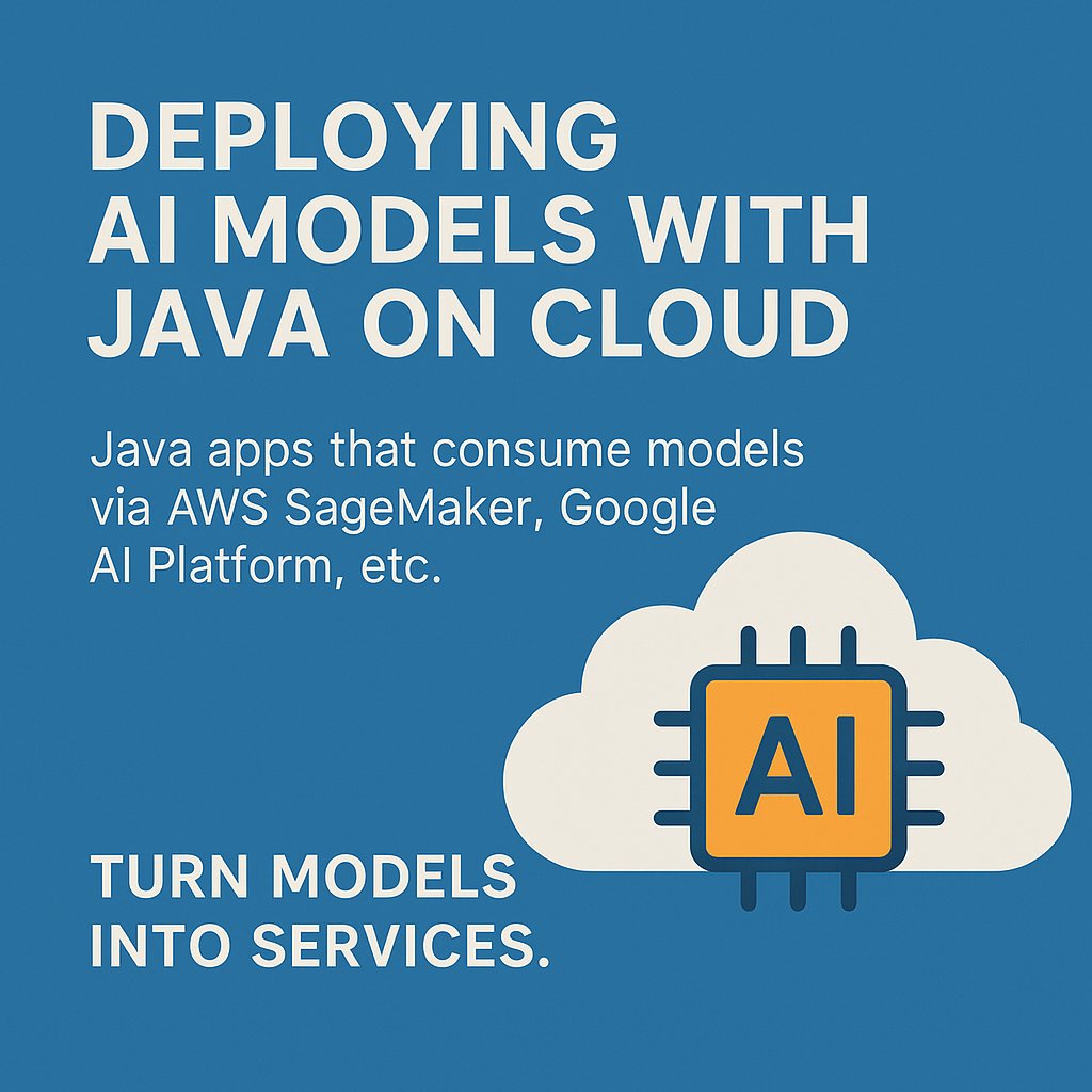 NMethod93321's tweet image. Java + Cloud AI ☁️🤖
Deploy ML models using AWS SageMaker or Google AI Platform—right from your Java apps!
#JavaAI #CloudComputing #SageMaker #AIIntegration #NeotericMethod