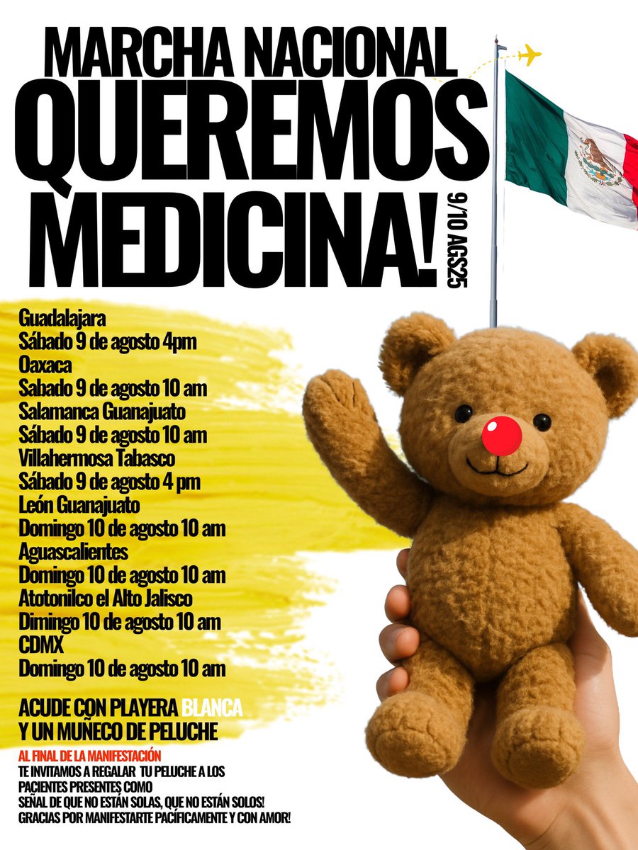 Erika Velasco (@erika_velasco_) on Twitter photo La crisis por falta de medicamentos en México se ha agudizado. En algunos hospitales cancelan citas y en otros piden a pacientes que regresen en 15 días a ver si ya están las medicinas que necesitan. <a href="/NARIZROJAAC/">NARIZ ROJA AC</a> convoca a una marcha nacional contra el desabasto de medicamentos👇 La crisis por falta de medicamentos en México se ha agudizado. En algunos hospitales cancelan citas y en otros piden a pacientes que regresen en 15 días a ver si ya están las medicinas que necesitan. <a href="/NARIZROJAAC/">NARIZ ROJA AC</a> convoca a una marcha nacional contra el desabasto de medicamentos👇