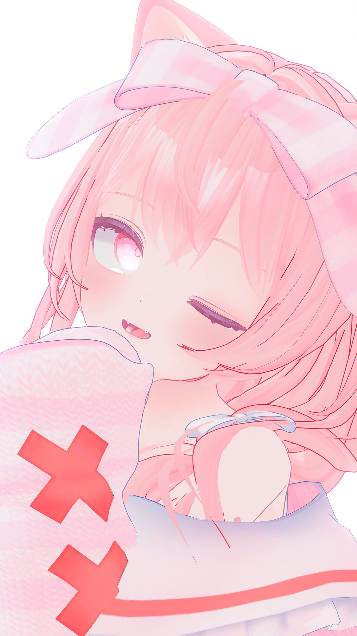 UwU 様 🐰Kawaii oversized bunny ears zip closure hoodie. Price