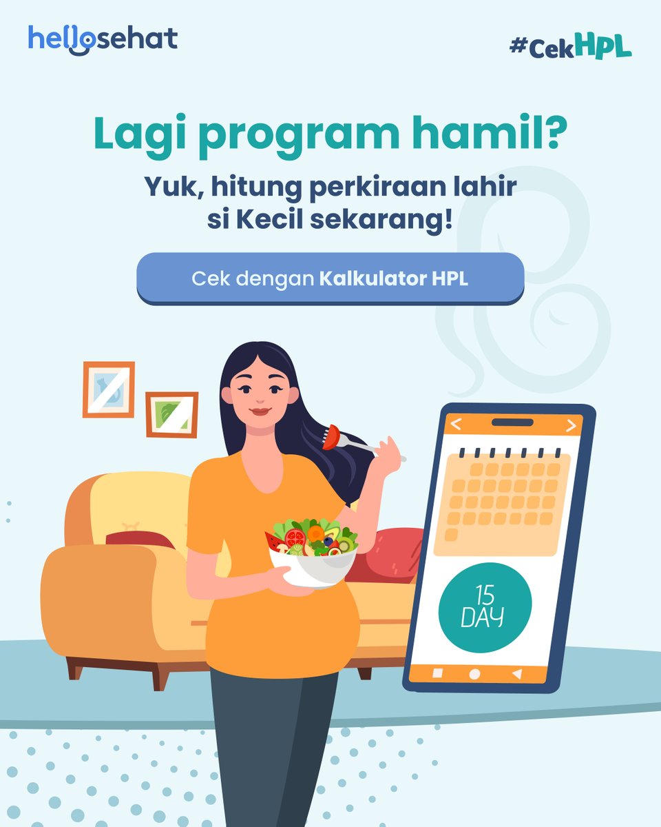 HelloSehat's tweet image. Buat yang lagi promil, jangan lupa asam folat ya! Nutrisi ini penting banget buat bantu tingkatkan peluang hamil dan cegah cacat tabung saraf pada janin

📌 Kalau kamu lagi promil, yuk mulai catat HPHT (Hari Pertama Haid Terakhir) dan pantau tanda-tandanya.