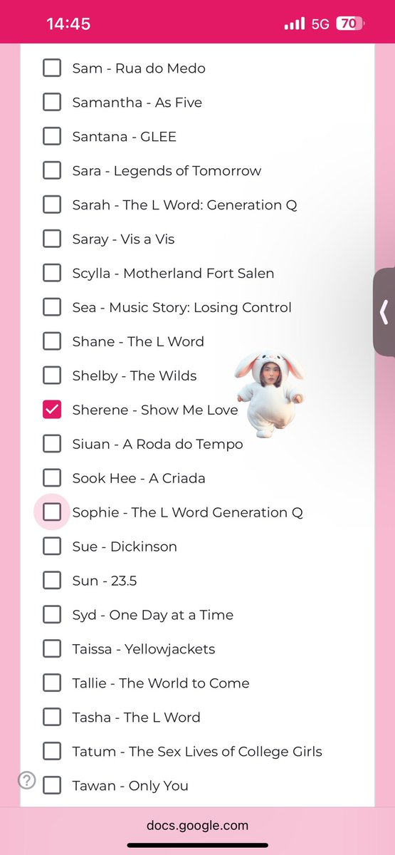 เชิญชวน มี๊ๆ แม่ๆ สไมลีย์ และ แฟนน้องชาล็อตทุกท่าน 

ช่วยกันโหวต #CharlotteAustin กับรายการโหวต "TOP GREATEST SAPPHIC CHARACTER"   

✅ Cherran - Petrichor 
✅ Irin - Love Bully
✅ Sherene-Show Me Love

สามารถโหวตฟรี ไม่จำกัดจำนวน ผ่าน Google Mail 
🔗 : docs.google.com/forms/d/e/1FAI…