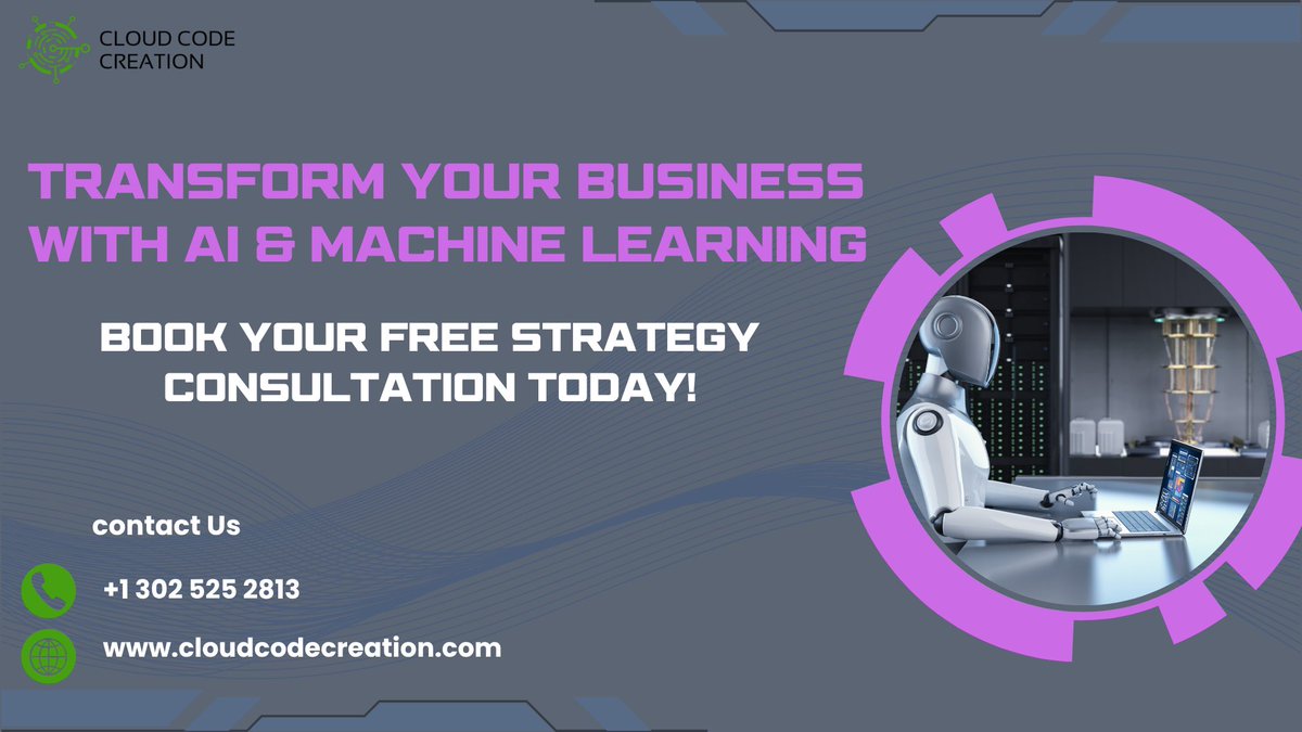 cloud2code's tweet image. Unlock Growth with Expert AI & Machine Learning Consulting – Future-Proof Your Business Today!
Ready to elevate your business with AI? Contact us today for a AI readiness assessment!
+1 302 525 2813
cloudcodecreation.com/contact-us
#AIConsultingServices #MachineLearningSolutions